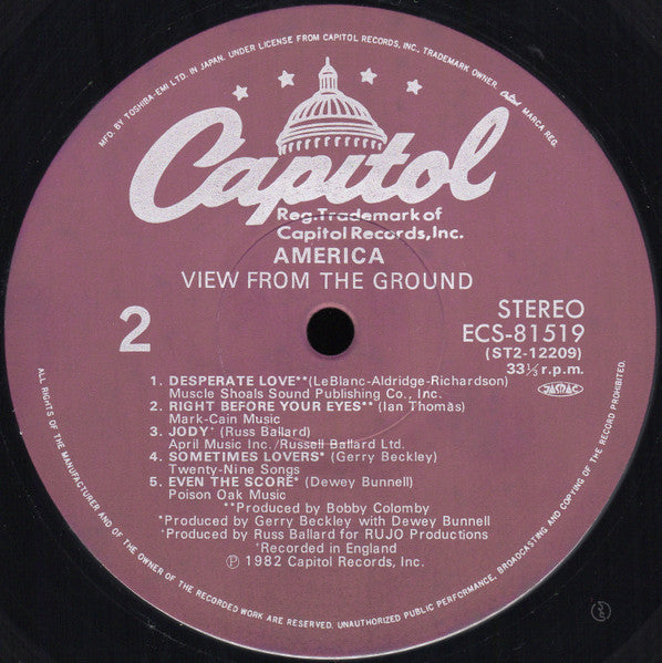 America (2) - View From The Ground (Vinyl, LP, Album)