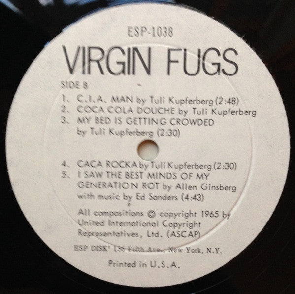 The Fugs - Virgin Fugs (Vinyl, LP, Album, Stereo) Very Good Plus (VG+) / Very Good (VG)