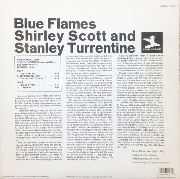Shirley Scott - Blue Flames (Vinyl, LP, Album, Reissue, Remastered) Very Good (VG) / Very Good (VG)