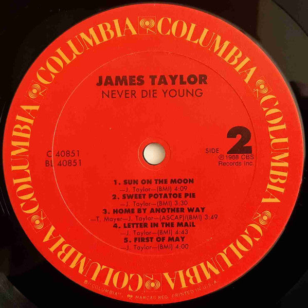 James Taylor (2) - Never Die Young (Vinyl, LP, Album, Stereo) Very Good (VG) / Very Good (VG)
