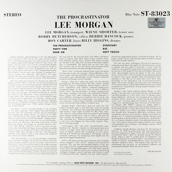 Lee Morgan - The Procrastinator (2xVinyl, 12", 45 RPM, Album, Limited Edition, Numbered, Reissue) Very Good Plus (VG+) / Near Mint (NM or M-)