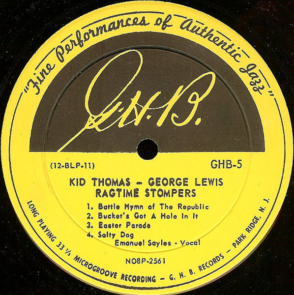 Kid Thomas - George Lewis Ragtime Stompers - Kid Thomas - George Lewis Ragtime Stompers (Vinyl, LP) Very Good (VG) / Very Good (VG)