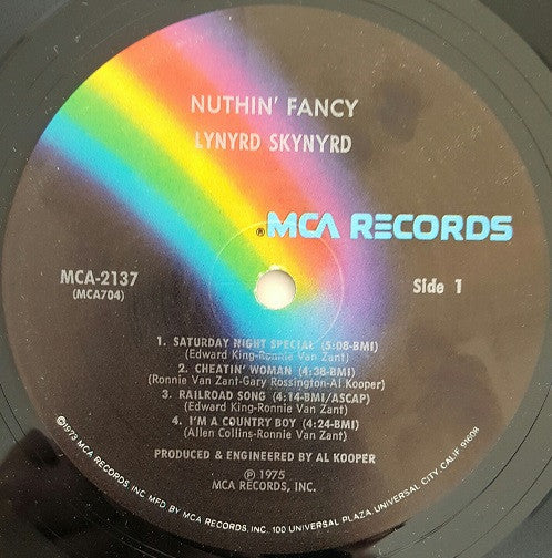 Lynyrd Skynyrd - Nuthin' Fancy (Vinyl, LP, Album) Good Plus (G+) / Very Good Plus (VG+)