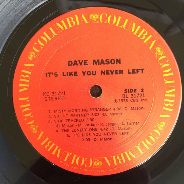 Dave Mason - It's Like You Never Left (Vinyl, LP, Album, Stereo)