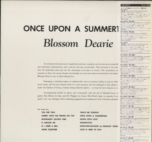 Blossom Dearie - Once Upon A Summertime (Vinyl, LP, Album, Reissue, Stereo) Very Good Plus (VG+) / Very Good Plus (VG+)