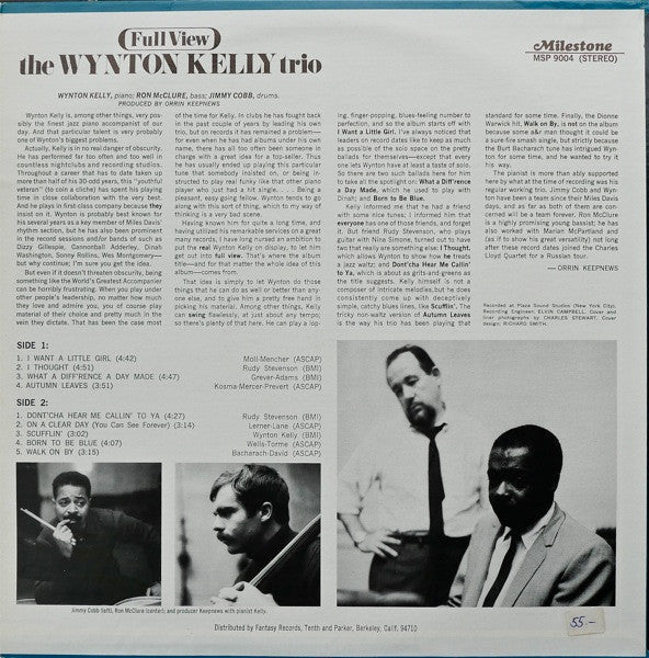 Wynton Kelly Trio - Full View (Vinyl, LP, Album, Reissue)