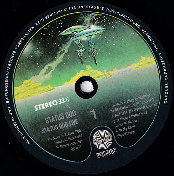 Status Quo - Live (2xVinyl, LP, Album, Stereo) Very Good Plus (VG+) / Good Plus (G+)