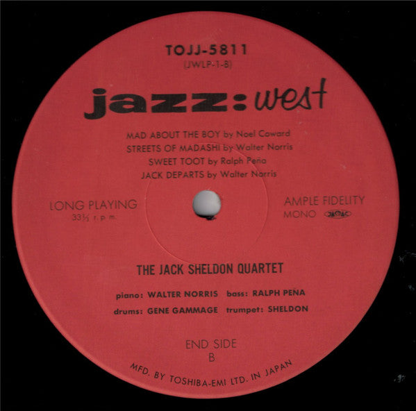 The Jack Sheldon Quartet - Get Out Of Town (Vinyl, LP, Album, Reissue) Very Good Plus (VG+) / Very Good Plus (VG+)