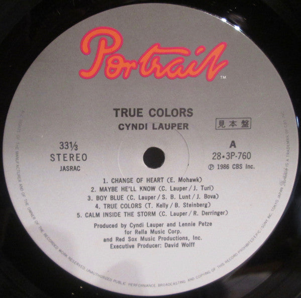 Cyndi Lauper - True Colors (Vinyl, LP, Album, Promo)