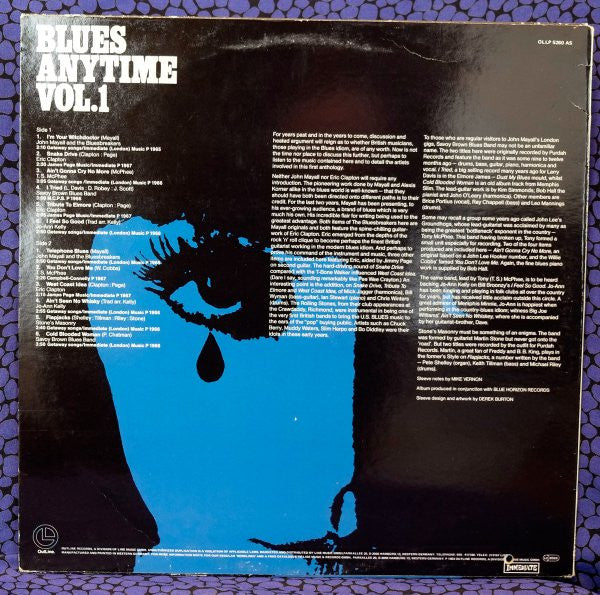 Various - Blues Anytime Vol.1 - An Anthology Of British Blues (Vinyl, LP, Compilation, Reissue) Very Good (VG) / Very Good (VG)