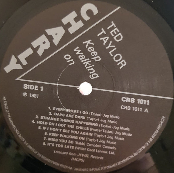 Ted Taylor - Keep Walking On (Vinyl, LP, Compilation) Very Good Plus (VG+) / Good Plus (G+)