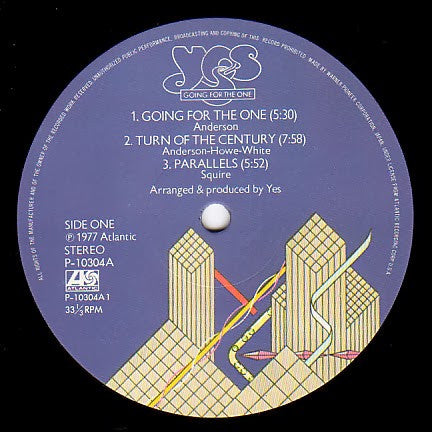 Yes - Going For The One = Ultimate (Vinyl, LP, Album, Stereo) Very Good Plus (VG+) / Very Good (VG)