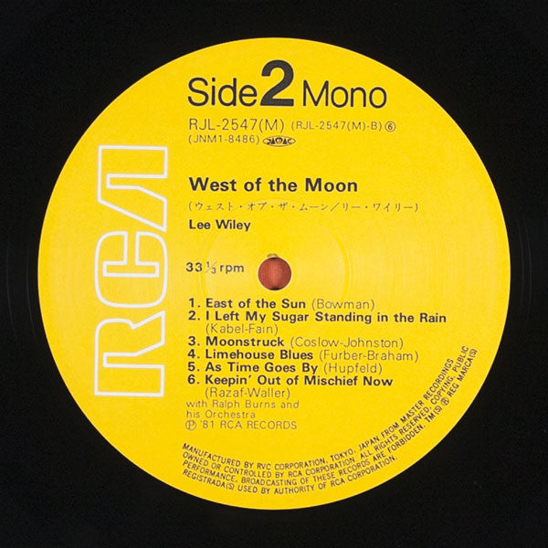 Lee Wiley - West Of The Moon (Vinyl, LP, Album, Reissue)