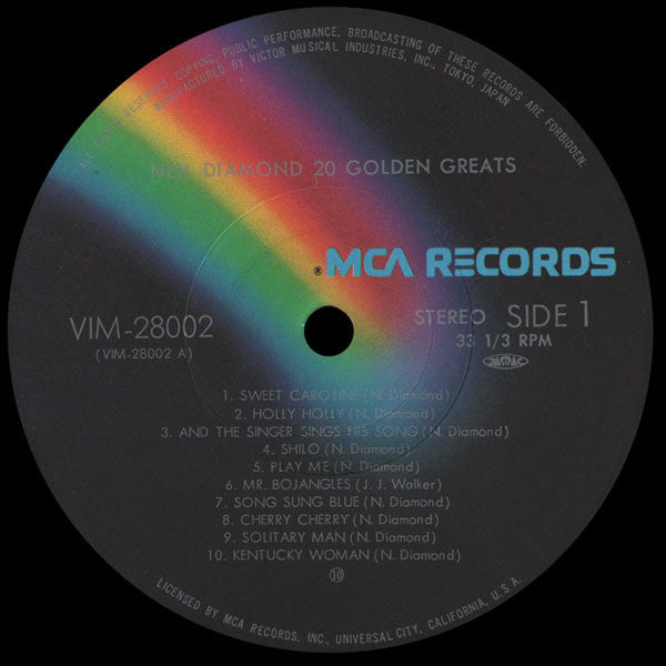 Neil Diamond - 20 Golden Greats (Vinyl, LP, Compilation, Stereo) Very Good (VG) / Very Good Plus (VG+)
