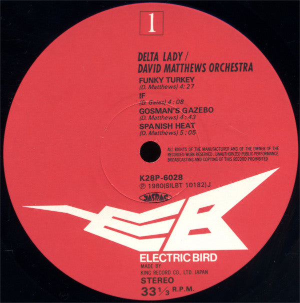 David Matthews Orchestra - Delta Lady (Vinyl, LP, Album)