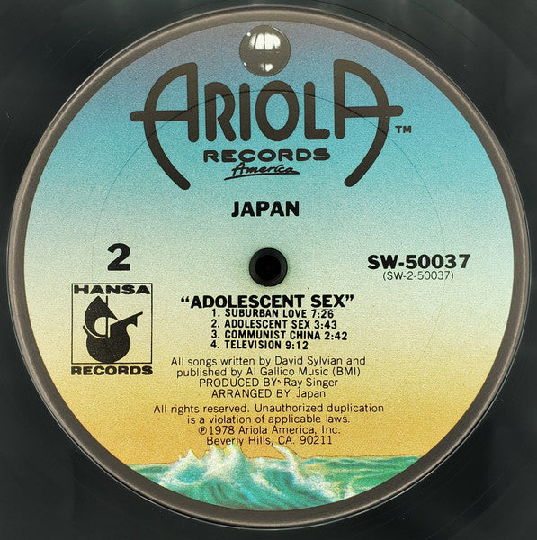 Japan - Adolescent Sex (Vinyl, LP, Album)