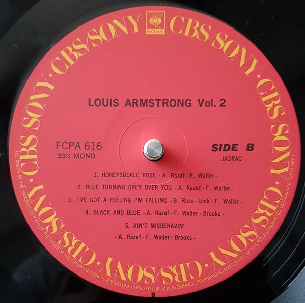 Louis Armstrong - Louis Armstrong Vol. 2 (Vinyl, LP, Compilation, Club Edition, Mono) Near Mint (NM or M-) / Very Good Plus (VG+)