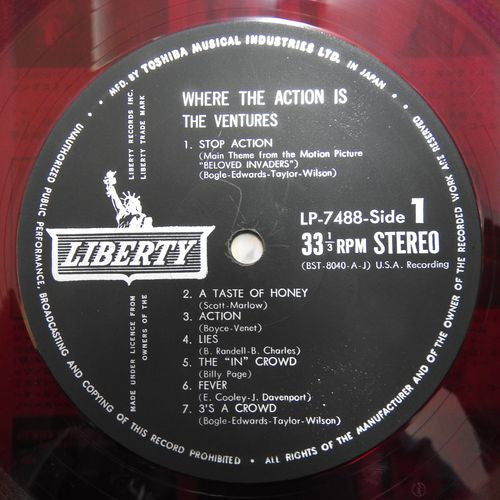 The Ventures - Where The Action Is (Vinyl, LP, Album, Stereo)