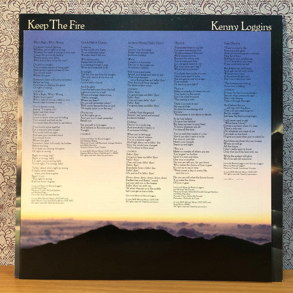 Kenny Loggins - Keep The Fire (Vinyl, LP, Album) Very Good (VG) / Very Good (VG)