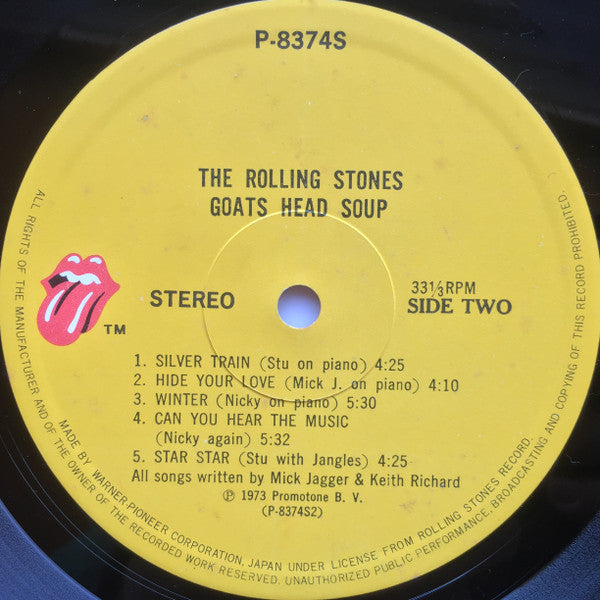 The Rolling Stones - Goats Head Soup (Vinyl, LP, Album, Stereo)
