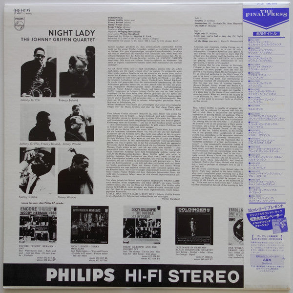 The Johnny Griffin Quartet - Night Lady (Vinyl, LP, Album, Limited Edition, Reissue, Stereo) Near Mint (NM or M-) / Near Mint (NM or M-)