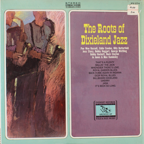 Various - The Roots Of Dixieland Jazz (Vinyl, LP, Compilation, Stereo) Very Good Plus (VG+) / Very Good (VG)