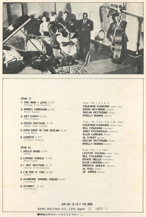 Coleman Hawkins - Classic Tenors (Vinyl, LP, Compilation, Reissue, Mono) Very Good Plus (VG+) / Very Good Plus (VG+)