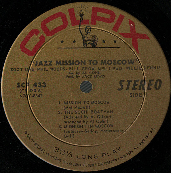 Zoot Sims - Jazz Mission To Moscow (Featuring Top Jazz Artists On Their Return From Tour Of Soviet Union 1962) (Vinyl, LP, Album, Stereo) Very Good Plus (VG+) / Very Good (VG)
