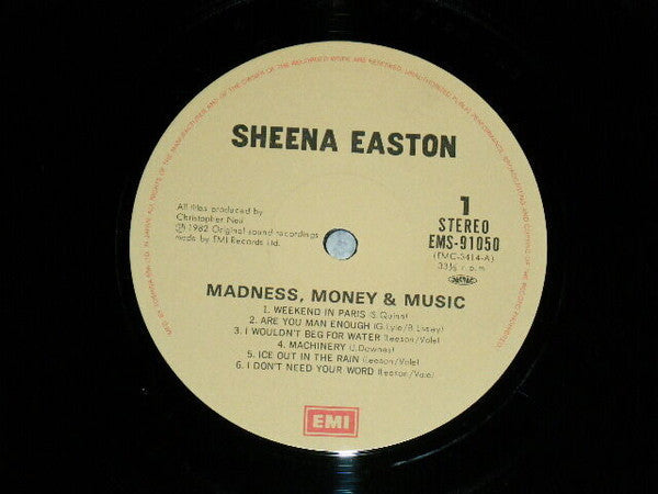 Sheena Easton - Madness, Money And Music (Vinyl, LP, Album, Stereo)