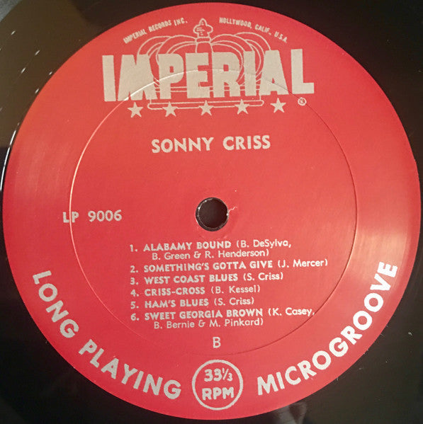 Sonny Criss - Jazz - USA (Vinyl, LP, Album, Reissue, Mono) Mint (M) / Mint (M)