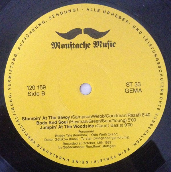 Buddy Tate - Buddy Tate Meets Torsten Zwingenberger (Vinyl, LP) Very Good Plus (VG+) / Very Good Plus (VG+)