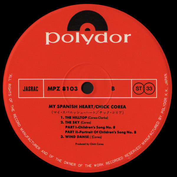 Chick Corea - My Spanish Heart (Vinyl, LP, Album)