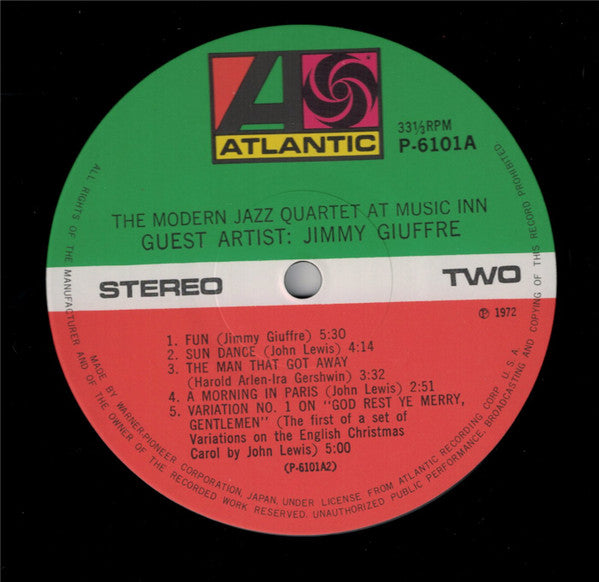 The Modern Jazz Quartet - The Modern Jazz Quartet At Music Inn (Vinyl, LP, Album, Reissue) Very Good Plus (VG+) / Very Good Plus (VG+)
