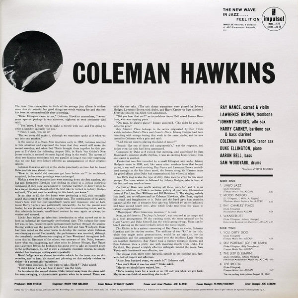 Duke Ellington - Duke Ellingtons Meets Coleman Hawkins (Vinyl, LP, ...