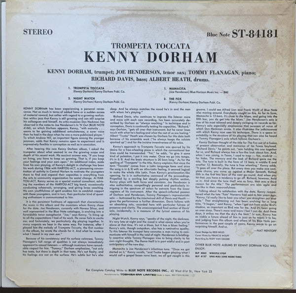 Kenny Dorham - Trompeta Toccata (Vinyl, LP, Album, Stereo, Reissue) Near Mint (NM or M-) / Near Mint (NM or M-)