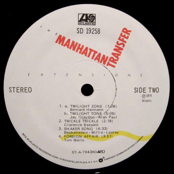 The Manhattan Transfer - Extensions (Vinyl, LP, Album) Very Good (VG) / Very Good (VG)