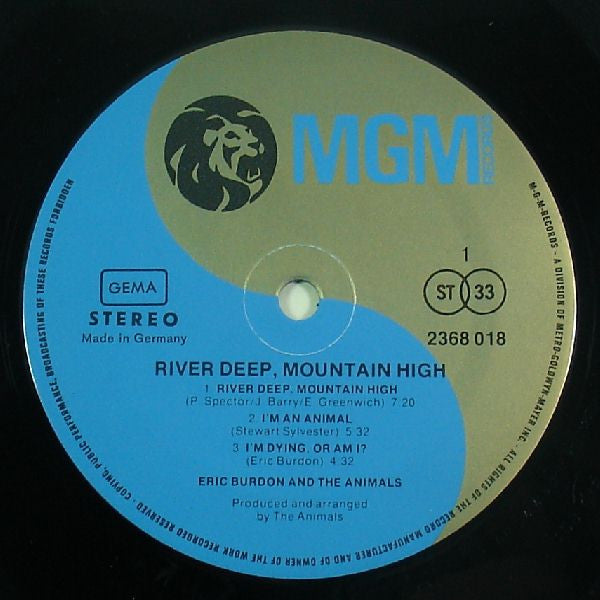 Eric Burdon & The Animals - River Deep Mountain High / Ring Of Fire (2xVinyl, LP, Album, Stereo) Very Good Plus (VG+) / Very Good (VG)