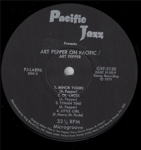 Art Pepper - On Pacific (Vinyl, LP, Album, Limited Edition, Stereo) Very Good Plus (VG+) / Very Good (VG)
