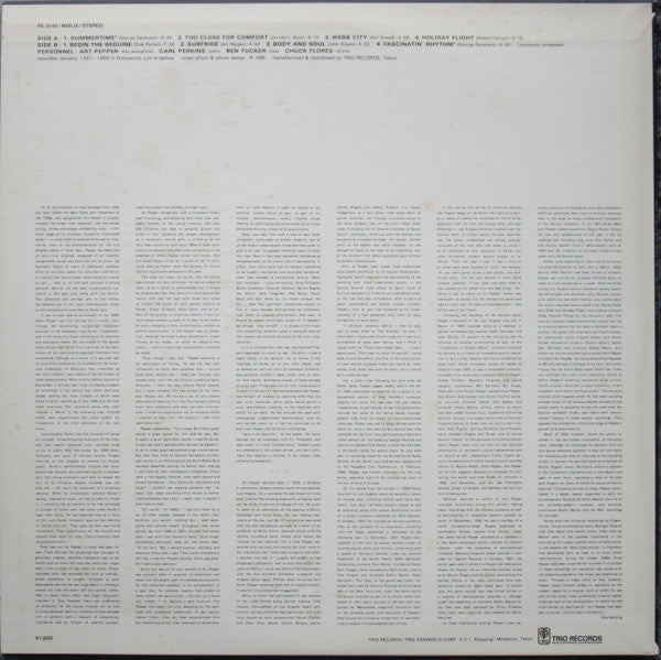 Art Pepper Quartet - Art Is The Art Vol. 1 (Vinyl, LP, Album, Reissue)