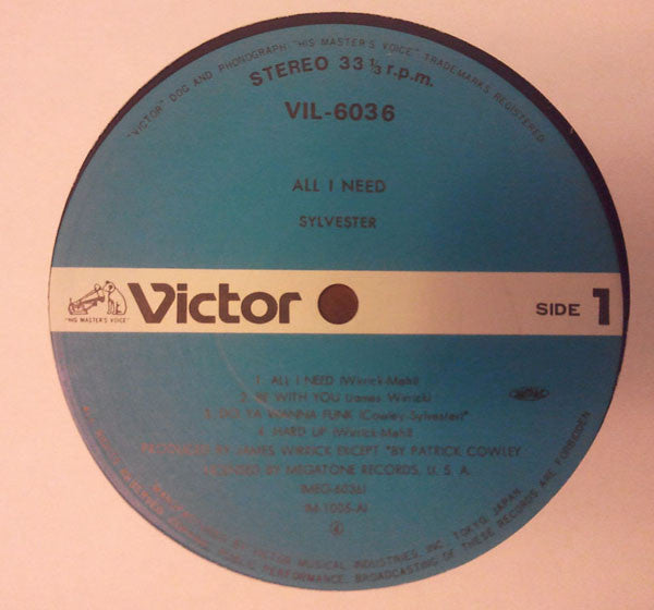 Sylvester - All I Need (Vinyl, LP, Album) Good Plus (G+) / Good Plus (G+)