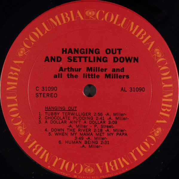 Arthur Miller (4) - Hanging Out And Settling Down (Vinyl, LP, Album, Stereo) Very Good (VG) / Very Good (VG)