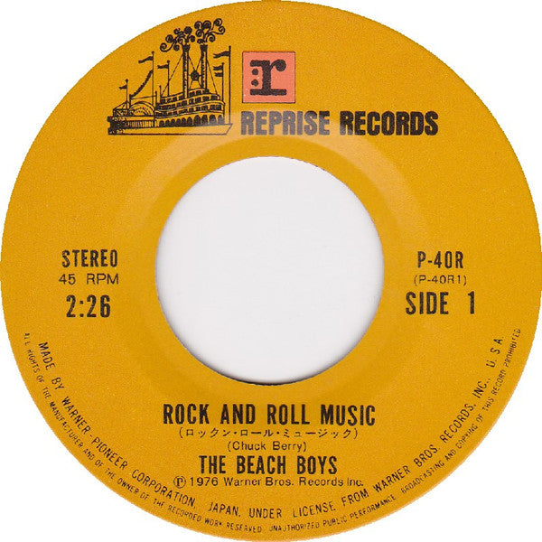 The Beach Boys - ロックン・ロール・ミュージック = Rock And Roll Music (Vinyl, 7", 45 RPM, Single) Very Good Plus (VG+) / Very Good Plus (VG+)