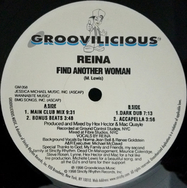 Reina - Find Another Woman (Vinyl, 12") Very Good (VG) / Very Good (VG)