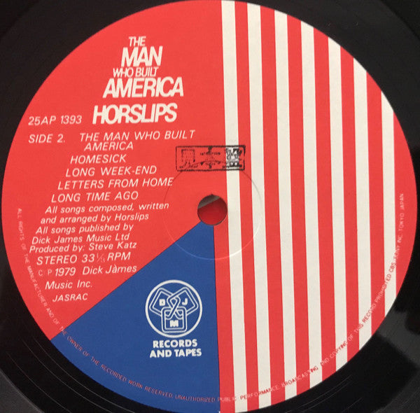 Horslips - The Man Who Built America (Vinyl, LP, Album) Very Good Plus (VG+) / Very Good (VG)