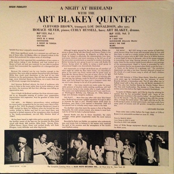 Art Blakey Quintet - A Night At Birdland, Volume 2 (Vinyl, LP, Comp...