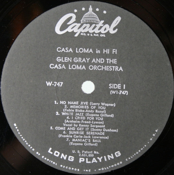 Glen Gray & The Casa Loma Orchestra - Casa Loma In Hi-Fi (Vinyl, LP, Album) Good Plus (G+) / Good Plus (G+)