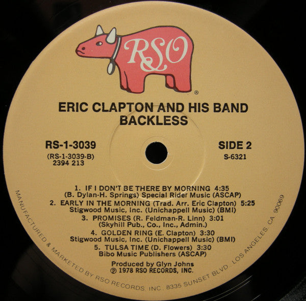 Eric Clapton - Backless (Vinyl, LP, Album) Very Good Plus (VG+) / Very Good (VG)
