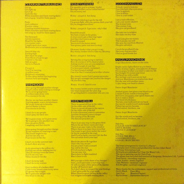 Ian Gillan Band - Clear Air Turbulence (Vinyl, LP, Album, Stereo)