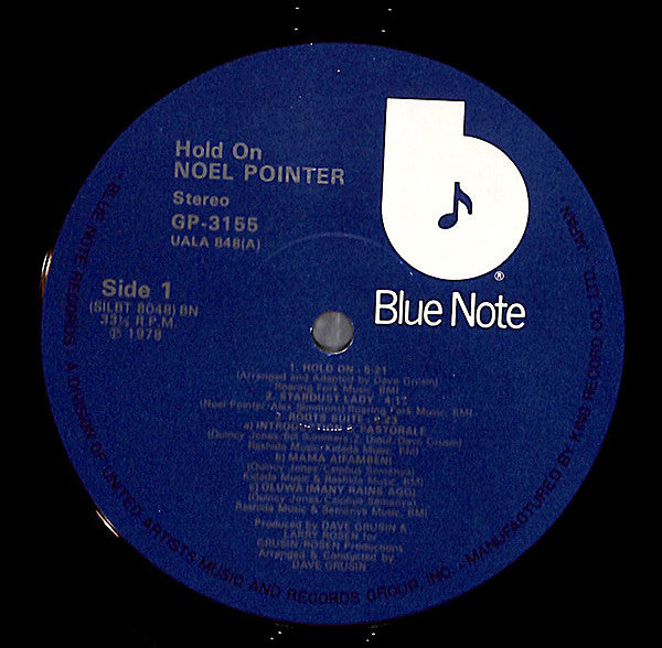Noel Pointer - Hold On (Vinyl, LP, Album) Very Good Plus (VG+) / Very Good Plus (VG+)
