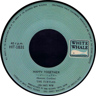 The Turtles - Happy Together / We'll Meet Again (Vinyl, 7", 45 RPM, Single) Very Good Plus (VG+) / Very Good Plus (VG+)